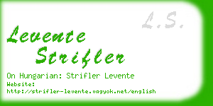 levente strifler business card